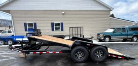 2027 BWISE 7×18 14,000 GVW-HYDRAULIC TILT DECK TRAILER, ALUMINUM WHEELS, G-RATED TIRES (HT18-14)