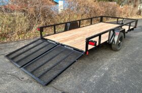 2027 BWISE 6×14 UTILITY TRAILER-2,990 GVW | TWO PIECE DETACHABLE REAR GATE | (UT-614)-BLACK