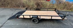 2027 BWISE 6×14 UTILITY TRAILER-2,990 GVW | TWO PIECE DETACHABLE REAR GATE | (UT-614)-BLACK