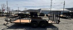 2027 BWISE 7×16 UTILITY TRAILER–7,000 GVW | TWO PIECE SPLIT DETACHABLE GATE | ELECTRIC BRAKES | (UT-716)-BLACK
