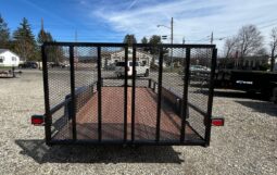 2027 BWISE 7×16 UTILITY TRAILER–7,000 GVW | TWO PIECE SPLIT DETACHABLE GATE | ELECTRIC BRAKES | (UT-716)-BLACK