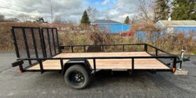 2027 BWISE 6×14 UTILITY TRAILER-2,990 GVW | TWO PIECE DETACHABLE REAR GATE | (UT-614)-BLACK