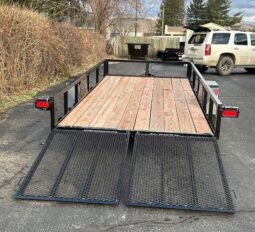 2027 BWISE 6×14 UTILITY TRAILER-2,990 GVW | TWO PIECE DETACHABLE REAR GATE | (UT-614)-BLACK