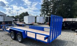 2027 BWISE 7×18 UTILITY TRAILER–7,000 GVW | TWO PIECE SPLIT DETACHABLE GATE | ELECTRIC BRAKES | (UT-718)-BLUE