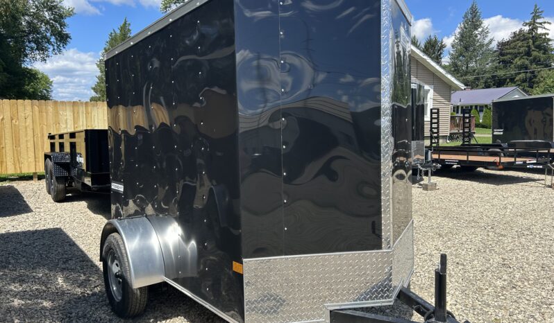 2026 Haulmark Passport Deluxe 5 x 8 Enclosed Trailer-2,990 GVW, 6′ Interior, V-Nose, Side Swing Door (PP58S2-D)-Black full