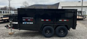 2026 BWISE 7×12 DUMP TRAILER-12,000 GVW, 44″ HIGH SIDE, BARN DOORS, RAMPS & D-RINGS (DT712LP-LE-12-H)