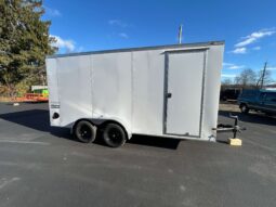 2026 Haulmark Passport Deluxe 7 x 16 Enclosed Cargo Trailer-7,000 GVW, 7\\\’ Interior, V-Nose, Ramp Door (PP716T2-D)-White