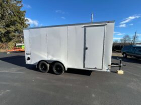 2026 Haulmark Passport Deluxe 7 x 16 Enclosed Cargo Trailer-7,000 GVW, 7\\\’ Interior, V-Nose, Ramp Door (PP716T2-D)-White