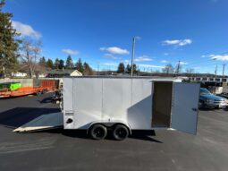 2026 Haulmark Passport Deluxe 7 x 16 Enclosed Cargo Trailer-7,000 GVW, 7\\\’ Interior, V-Nose, Ramp Door (PP716T2-D)-White