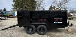 2026 BWISE 7×12 DUMP TRAILER-12,000 GVW, 44″ HIGH SIDE, BARN DOORS, RAMPS & D-RINGS (DT712LP-LE-12-H)