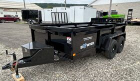 2027 BWISE 6×12 LOW PROFILE DUMP TRAILER-9,990 GVW COMBO GATE, RAMPS & D-RINGS (DT612LP-LE-10)