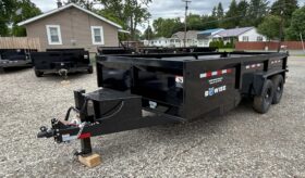 2027 BWISE 7×16 LOW PROFILE DUMP TRAILER-16,000 GVW, COMBO GATE, RAMPS & D-RINGS (DT716LP-LE-16)