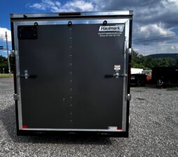 2026 Haulmark Passport Deluxe 7 x 12 Enclosed Cargo Trailer-7,000 GVW, 7\’ Interior, V-Nose, Ramp Door (PP712T2-D)-Gray