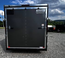2026 Haulmark Passport Deluxe 7 x 12 Enclosed Cargo Trailer-7,000 GVW, 7\’ Interior, V-Nose, Ramp Door (PP712T2-D)-Gray