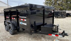 2026 BWISE 7×12 DUMP TRAILER-12,000 GVW, 44″ HIGH SIDE, BARN DOORS, RAMPS & D-RINGS (DT712LP-LE-12-H)