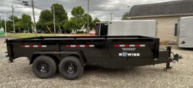 2027 BWISE 7×16 LOW PROFILE DUMP TRAILER-16,000 GVW, COMBO GATE, RAMPS & D-RINGS (DT716LP-LE-16)