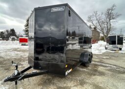 2026 Haulmark Passport Deluxe 7 x 16 Phantom Black Enclosed Cargo Trailer-7,000 GVW, 7\’ Interior, V-Nose, Ramp Door (PP716T2-D)-Phantom Black
