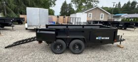 2027 BWISE 6×12 LOW PROFILE DUMP TRAILER-9,990 GVW COMBO GATE, RAMPS & D-RINGS (DT612LP-LE-10)