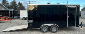 2026 Haulmark Passport Deluxe 7 x 16 Enclosed Cargo Trailer-7,000 GVW, 6\\\’6\\\” Interior, V-Nose, Ramp Door (PP716T2-D)-Black