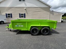 2027 BWISE 6×10 LOW PROFILE DUMP TRAILER-9,990 GVW COMBO GATE, RAMPS & D-RINGS (DT610LP-LE-10) LIME GREEN
