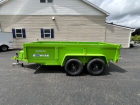 2027 BWISE 6×10 LOW PROFILE DUMP TRAILER-9,990 GVW COMBO GATE, RAMPS & D-RINGS (DT610LP-LE-10) LIME GREEN
