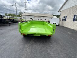 2027 BWISE 6×10 LOW PROFILE DUMP TRAILER-9,990 GVW COMBO GATE, RAMPS & D-RINGS (DT610LP-LE-10) LIME GREEN