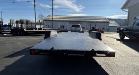 2027 BWISE / BRI-MAR 7×20-9,990 GVW FULL STEEL DECK CAR TRAILER w/DOVETAIL-5′ SLIDE-IN ADJUSTABLE RAMPS & REMOVABLE FENDERS (CH20-10-FULL)-BLACK