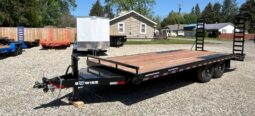 2027 BWISE 8.5×20 DECKOVER EQUIPMENT TRAILER-14,000 GVW, 6\’ ADJUSTABLE LADDER RAMPS, ELECTRIC BRAKES (EH820-14)