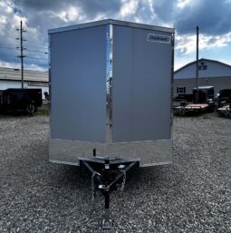 2026 HAULMARK PASSPORT DELUXE 7\’ x 12\’ ENCLOSED CARGO TRAILER-7,000 GVW, 7\’0\” INTERIOR, V-NOSE, ELECTRIC BRAKES AND RAMP DOOR (PP712T2-D)-SILVER