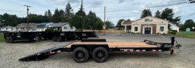 2026 BWISE 7×20 LOW PROFILE EQUIPMENT TRAILER-17,600 GVW, FULL WIDTH RAMPS w/SPRING ASSIST & ELECTRIC BRAKES (EF20-16HD)