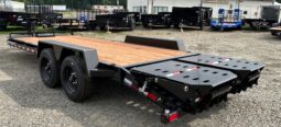 2026 BWISE 7×20 LOW PROFILE EQUIPMENT TRAILER-17,600 GVW, FULL WIDTH RAMPS w/SPRING ASSIST & ELECTRIC BRAKES (EF20-16HD)