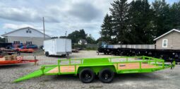 2027 BWISE 7×18 UTILITY TRAILER–7,000 GVW | TWO PIECE SPLIT DETACHABLE GATE | ELECTRIC BRAKES | (UT-718)-LIME GREEN