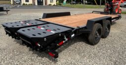 2026 BWISE 7×20 LOW PROFILE EQUIPMENT TRAILER-17,600 GVW, FULL WIDTH RAMPS w/SPRING ASSIST & ELECTRIC BRAKES (EF20-16HD)