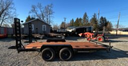 2027 BWISE / BRI-MAR 7×16-9,990 GVW LOW PROFILE EQUIPMENT TRAILER-5′ ADJUSTABLE RAMPS & ELEC BRAKES (EH16-10ELE)-BLACK