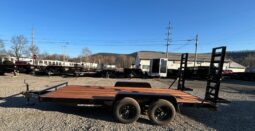 2027 BWISE / BRI-MAR 7×16-9,990 GVW LOW PROFILE EQUIPMENT TRAILER-5′ ADJUSTABLE RAMPS & ELEC BRAKES (EH16-10ELE)-BLACK