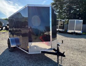 2026 Haulmark Passport Deluxe 5 x 10 Enclosed Cargo Trailer-2,990 GVW, 6’6″ Interior, V-Nose, Single Side Swing Door (PP510S2-D)-Black