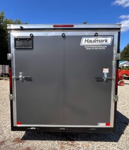 2027 7 X 14 Haulmark Passport Deluxe Enclosed Trailer-7,000 GVW, 7\’0\” Interior, V-Nose, Ramp Door (PP714T2-D)-Gray
