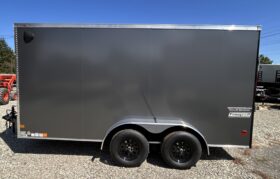2027 7 X 14 Haulmark Passport Deluxe Enclosed Trailer-7,000 GVW, 7\’0\” Interior, V-Nose, Ramp Door (PP714T2-D)-Gray