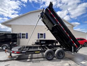 2027 BELMONT 7×14 LOW PROFILE DUMP TRAILER-14,000 GVW, 3 WAY COMBO GATE, RAMPS & D-RINGS (DLX8214-14K)
