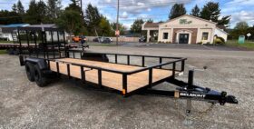 2027 BELMONT 7×20-10k LANDSCAPING UTILITY TRAILER w/SPRING ASSISTED 5′ SPLIT MESH RAMP GATE (LT620TT-10K)
