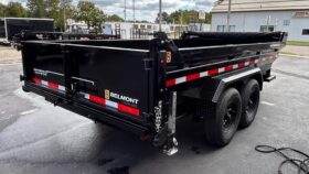 2027 BELMONT 7×14 LOW PROFILE DUMP TRAILER-14,000 GVW, 3 WAY COMBO GATE, RAMPS & D-RINGS (DLX8214-14K)
