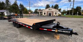 2027 BELMONT 8.5×20-14k DECKOVER EQUIPMENT TRAILER w/5′ SPRING ASSISTED LADDER RAMPS (DO920-14K)