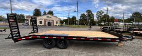 2027 BELMONT 8.5×20-14k DECKOVER EQUIPMENT TRAILER w/5′ SPRING ASSISTED LADDER RAMPS (DO920-14K)
