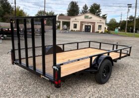 2027 BELMONT 6×12-3k UTILITY TRAILER w/SPRING ASSISTED 4′ FOLD FLAT MESH GATE (UT612TT)-BLACK
