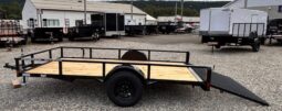 2027 BELMONT 6×12-3k UTILITY TRAILER w/SPRING ASSISTED 4′ FOLD FLAT MESH GATE (UT612TT)-BLACK