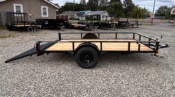 2027 BELMONT 6×12-3k UTILITY TRAILER w/SPRING ASSISTED 4′ FOLD FLAT MESH GATE (UT612TT)-BLACK