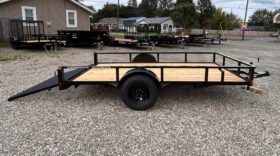 2027 BELMONT 6×12-3k UTILITY TRAILER w/SPRING ASSISTED 4′ FOLD FLAT MESH GATE (UT612TT)-BLACK