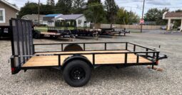 2027 BELMONT 6×12-3k UTILITY TRAILER w/SPRING ASSISTED 4′ FOLD FLAT MESH GATE (UT612TT)-BLACK