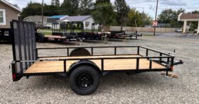 2027 BELMONT 6×12-3k UTILITY TRAILER w/SPRING ASSISTED 4′ FOLD FLAT MESH GATE (UT612TT)-BLACK
